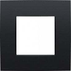 Afdekplaat enkelvoudig matt black Niko 136-76100