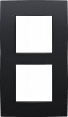 Afdekplaat tweevoudig 60 matt black Niko 136-76200