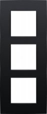 Afdekplaat drievoudig 60 matt black Niko 136-76300